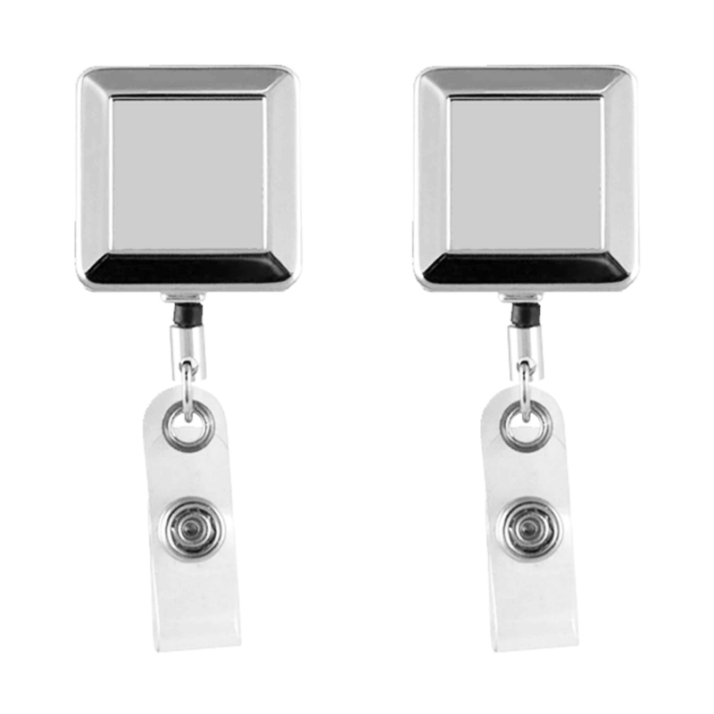 Metal Square Badge Reel