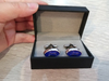 Cheap Custom Logo Tie Pin Cufflink with velvet box 