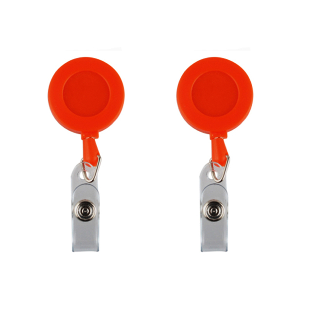 32mm dia Retractable Plastic Badge Reel with Clip on Back