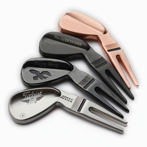  Good Funny Engraved Logo Copper Golf Flip Divot Tool in Bulk