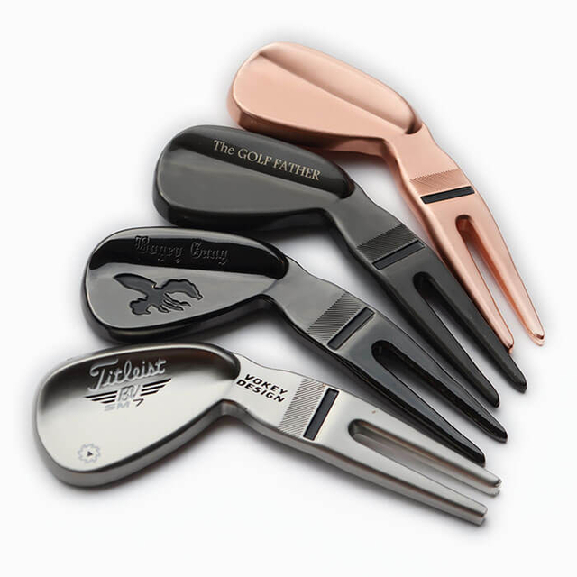  Good Funny Engraved Logo Copper Golf Flip Divot Tool in Bulk