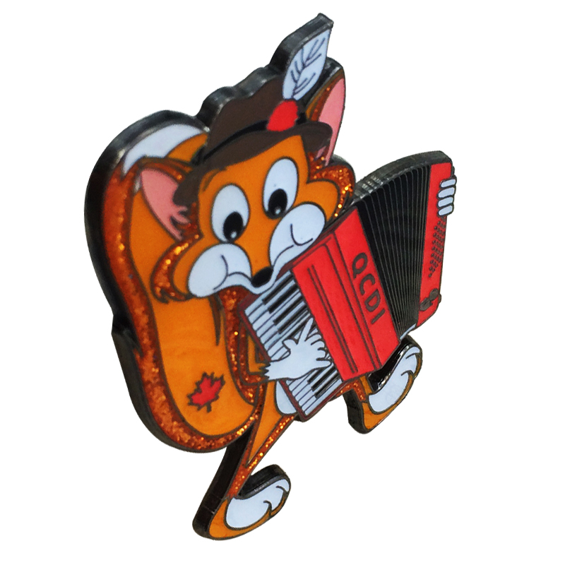fox carton lapel pin 