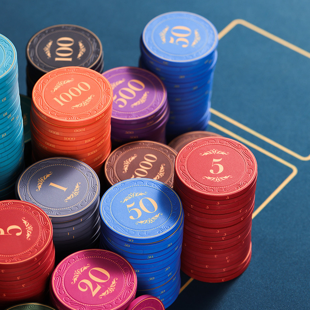 Printed Logo Ceramic Poker Chips for Playing Poker Game 