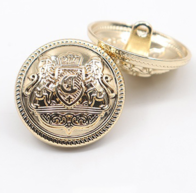 metal button shiny gold