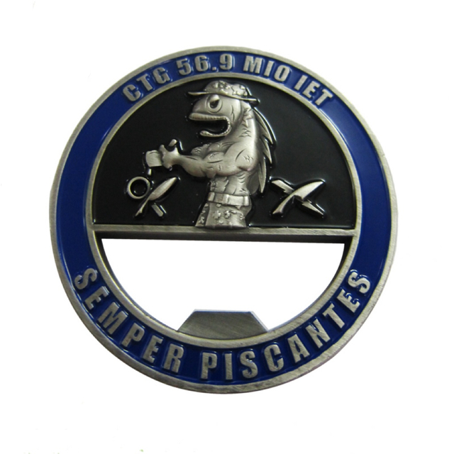 Customized Promotional Metal Bottle Opener Challenge Coins