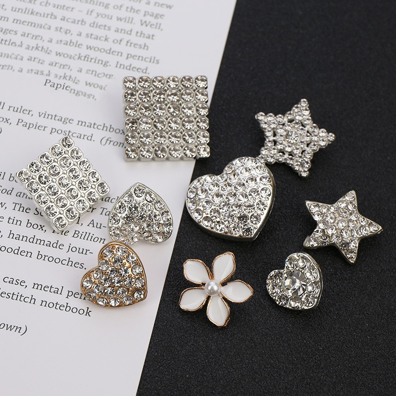 Rhinestone Metal Buttons
