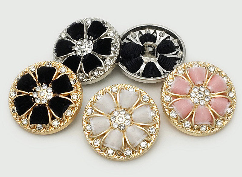 Rhinestone Metal Buttons