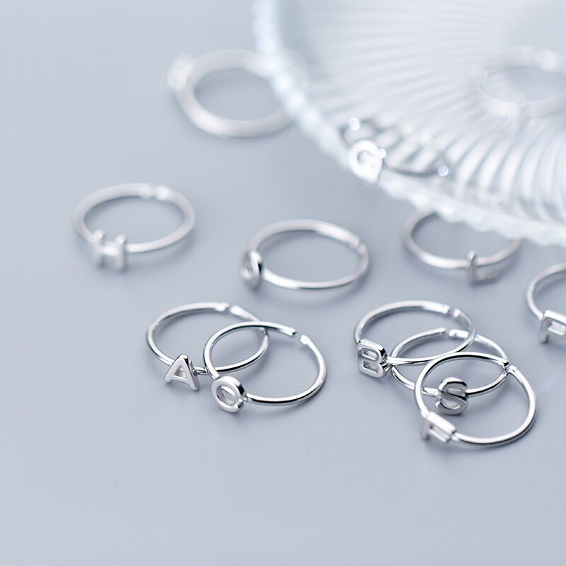 zinc alloy 26 letter ring 26 letter ring
