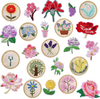 No MOQ Custom Fashion Multicolor Flower Embroidered Patches