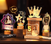 DIY Promotional Gift Glowing Light LED Base Acrylic Trophy 