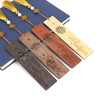 Hot Selling Engraved Logo Hollow Wooden Bookmark with Tassel