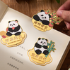Customized Wholesale Panda Blessing Gift Metal Bookmarks 