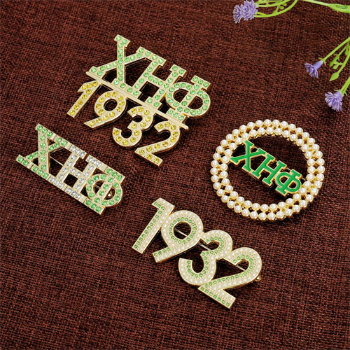 Personalized Chi Eta Phi Nurse Jewelry Rhinestone Brooch