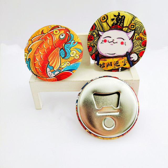 Promotion DIY Advertising Gift 58mm Tinplate Bottle Opener