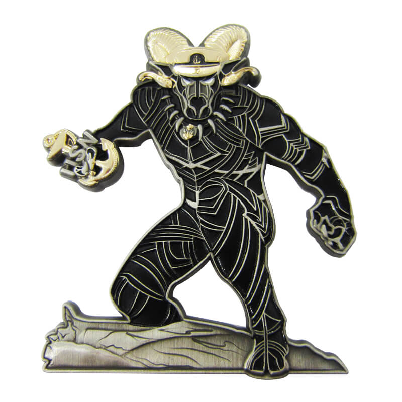 3D bull warrior coin