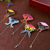 Custom Soft Enamel Butterfly Lapel Pin with Glitter & Epoxy 