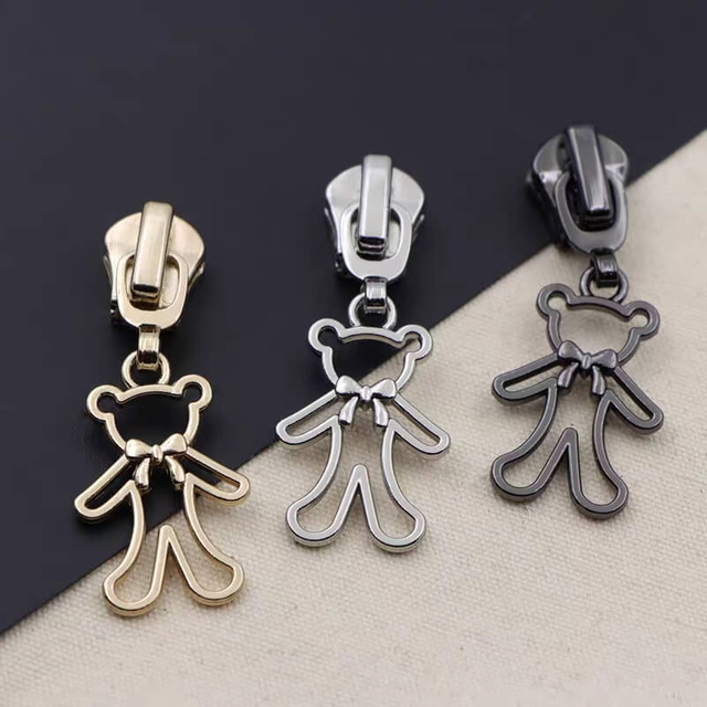 Metal Custom Brand Zipper Pull Charms For Handbag & Garment
