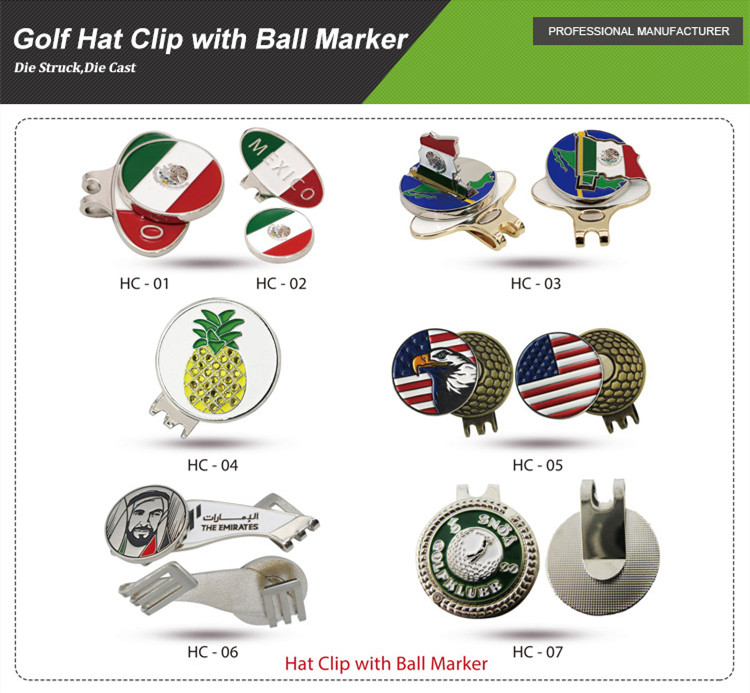 GOLF hat clip with ball marker