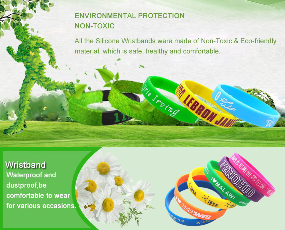 silicone printed wristband 