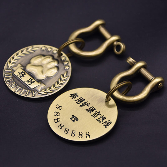 Personalized Metal Fashion Round Dog Tag With Pet Name/Phone