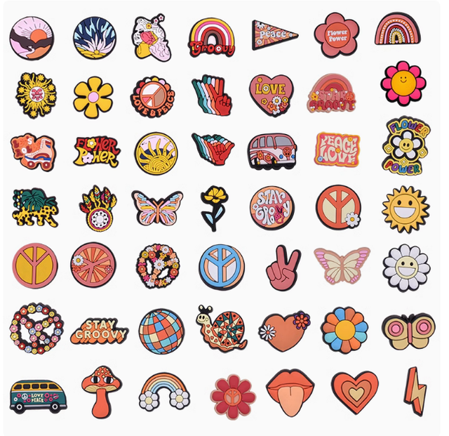 Removable Cartoon Cute PVC Crocs Charm Decoration For Shoes