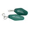 Customized Diamond Shaped PU Leather Motel Keychain
