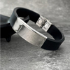 Customized Logo Blank Wristbands with Metal Clip for Hip Hop 