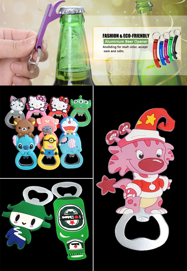 New Design Custom Personal/Corporate Soft PVC Bottle Openers