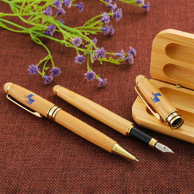 Graduation Business Gift Bamboo Ballpoint Wood Fountain Pen