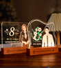 DIY Promotional Gift Glowing Light LED Base Acrylic Trophy 