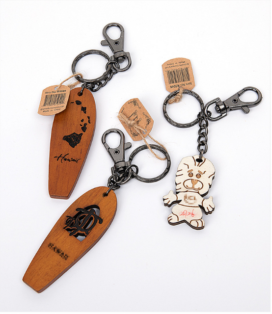 Personalized Wooden Keyrings in Different Shapes