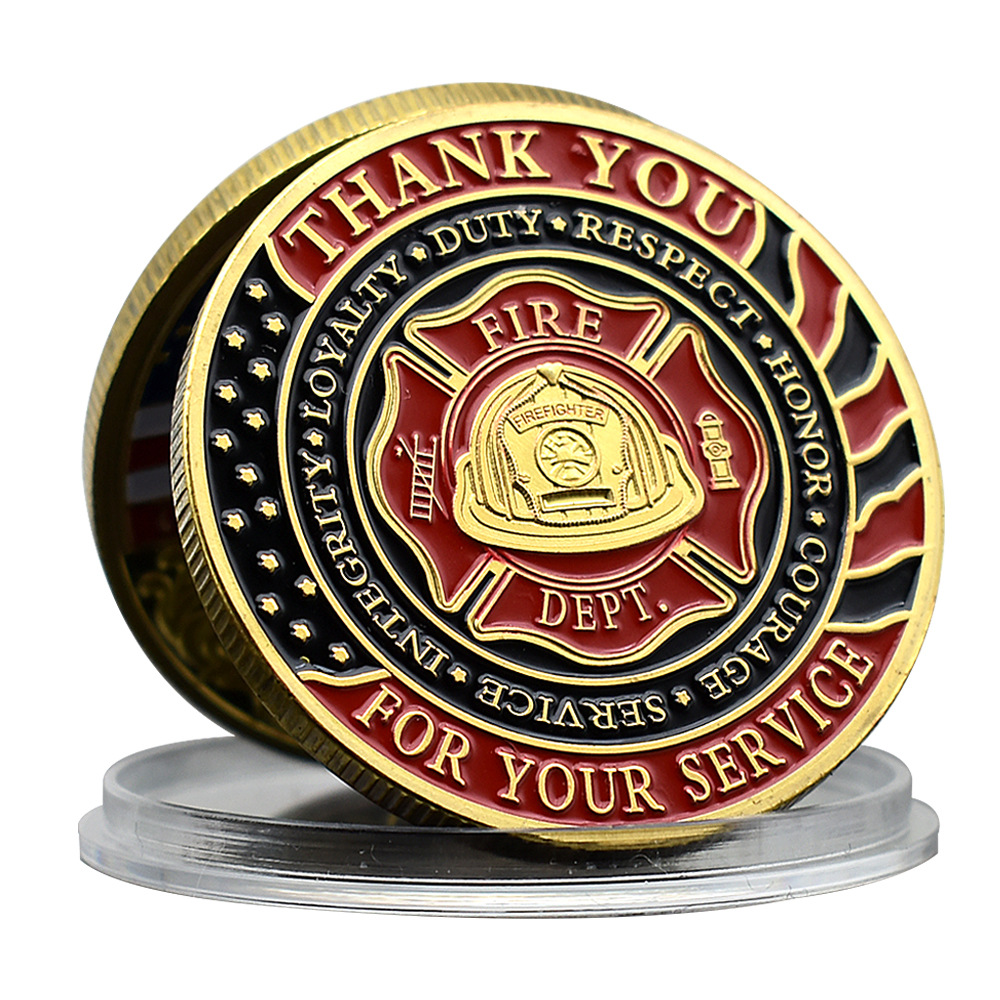 Firefighter Rescue Commemorative Challenge Coin
