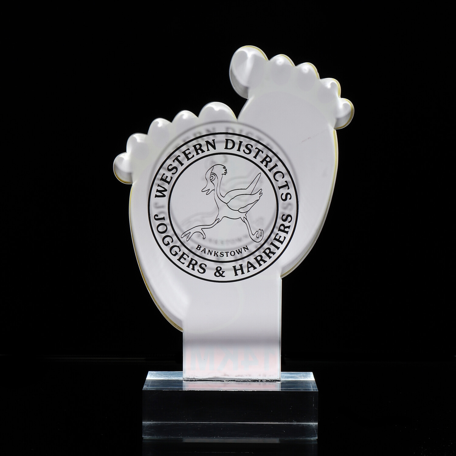 Custom Festival of The Feet Acrylic Trophy 