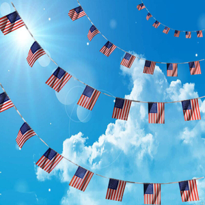 Wholesale Custom Fabric String Hanging Bunting Flag Banner