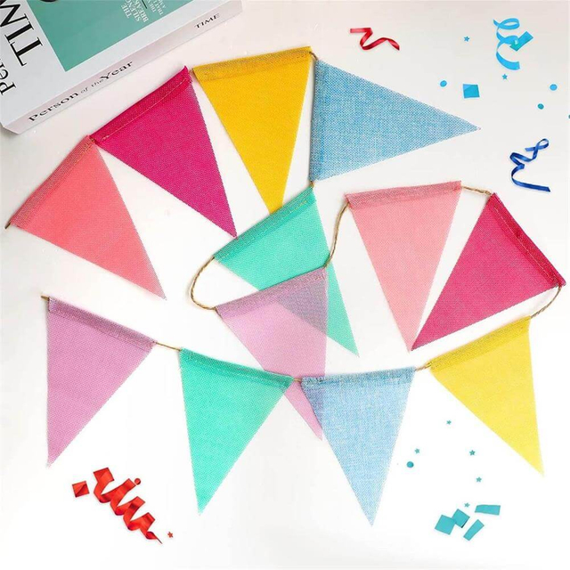 Custom Colorful Rectangle or Triangle National Flag Bunting