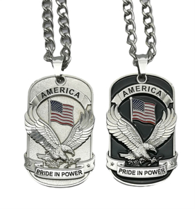 Customized America Military Stainless Steel Metal Dog Tag 