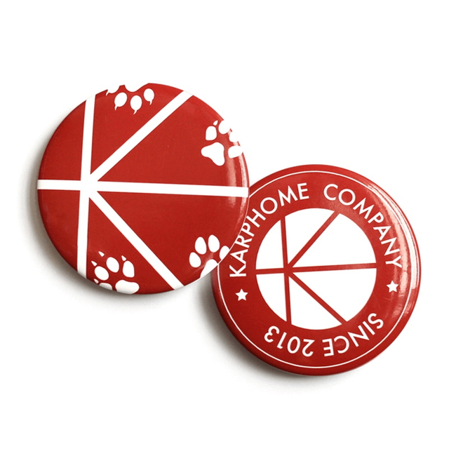 Customized Paper Wrapped Printed Button Badge with Tin Base 