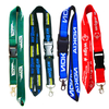 Double Layers Branded Adjustable Jacquard Woven Lanyards 