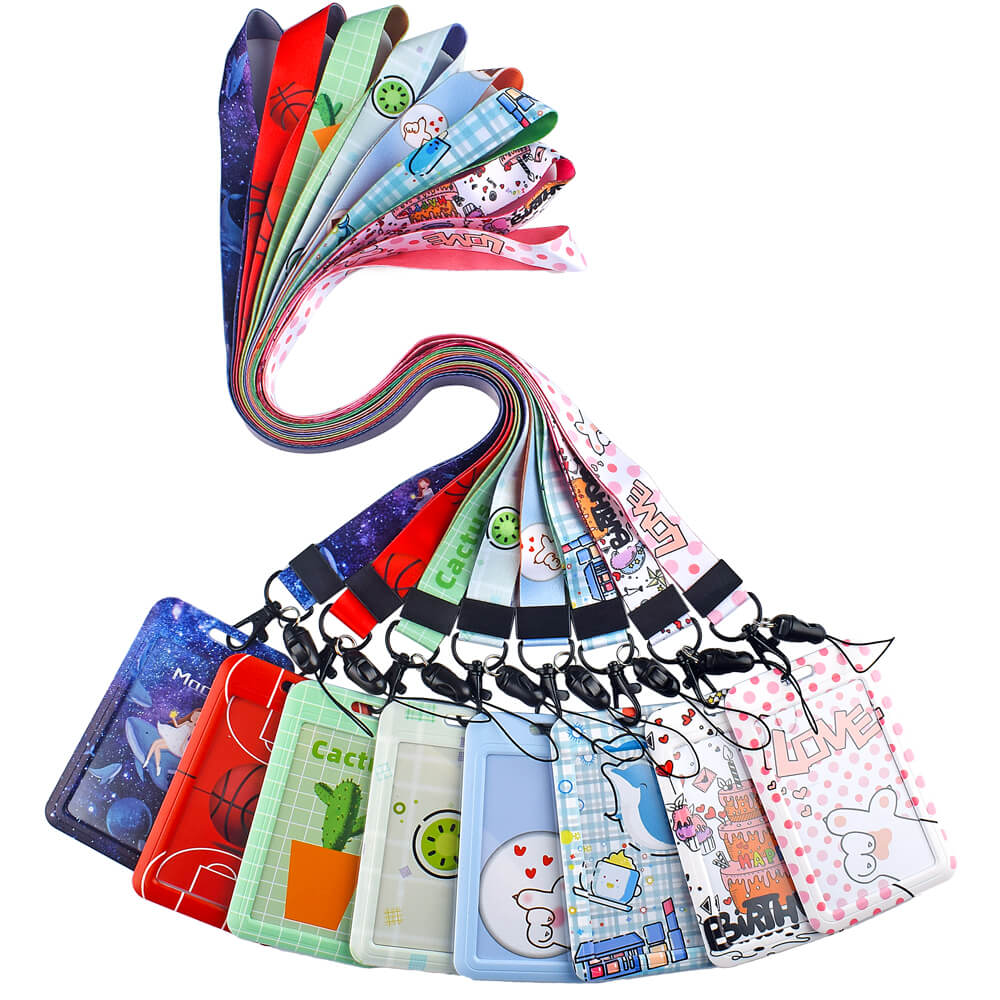 School ID custom lanyards with QR code and matching event pin badges