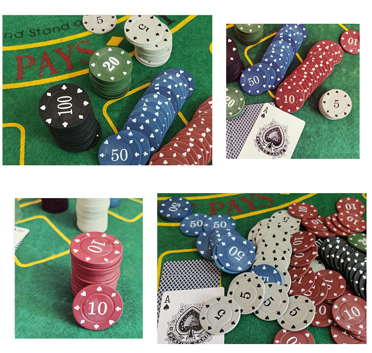 Plastic ABS Golf Ball Marker Poker Chip Set 
