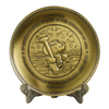 Custom 3D Logo Round Metal Souvenir Plate with Display Stand