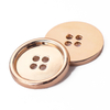 Custom Round Metallic Buttons with 4 Holes for Coat