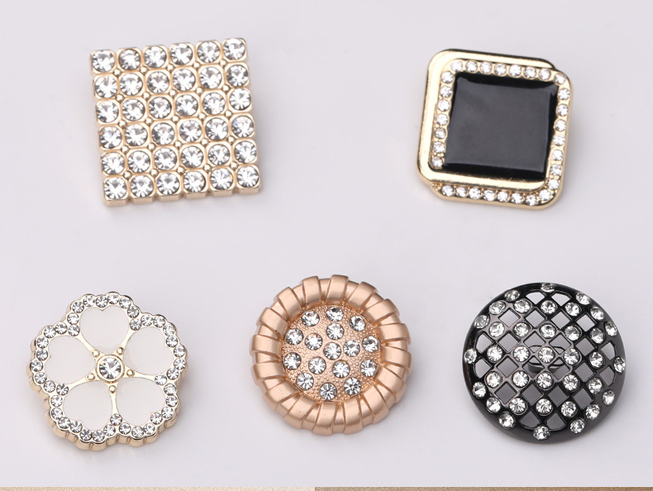 Rhinestone Metal Buttons