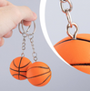 Advertising 3D PVC Soccer Ball Key Chain With Wrist Strap