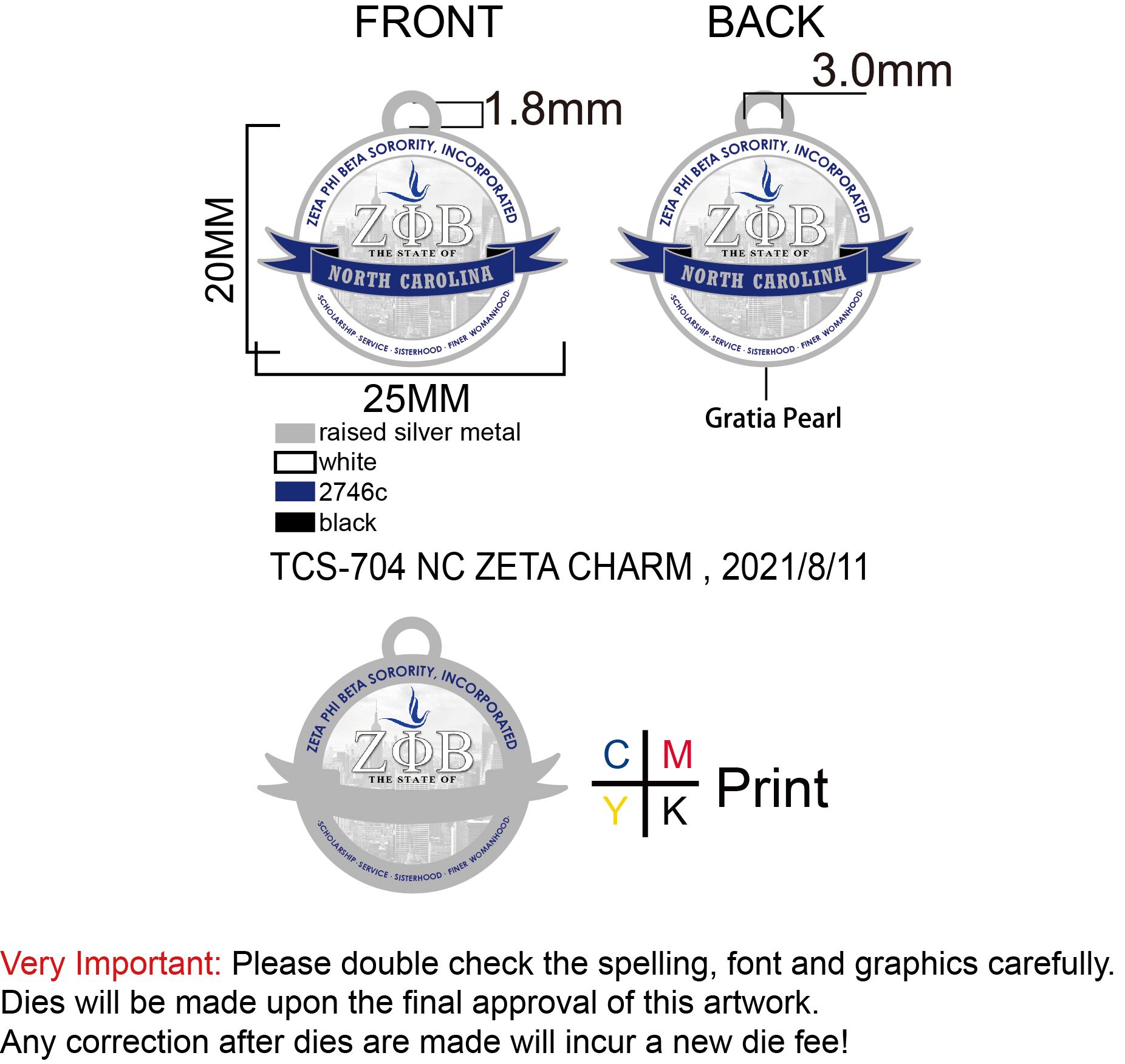 Metal bracelet TCS-704