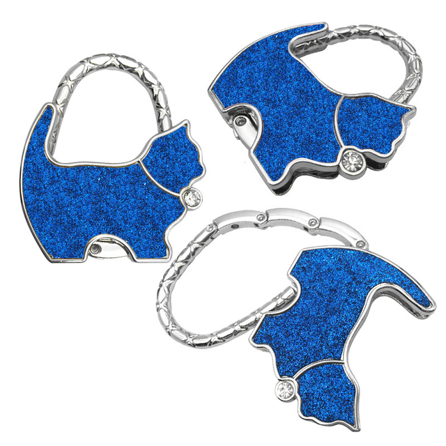  Promotional Gift Cute Animal Purse Hangers with Glitter 