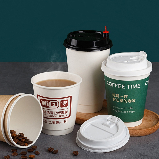 Best Selling Disposable Coffee Tea Paper Cup with Lid