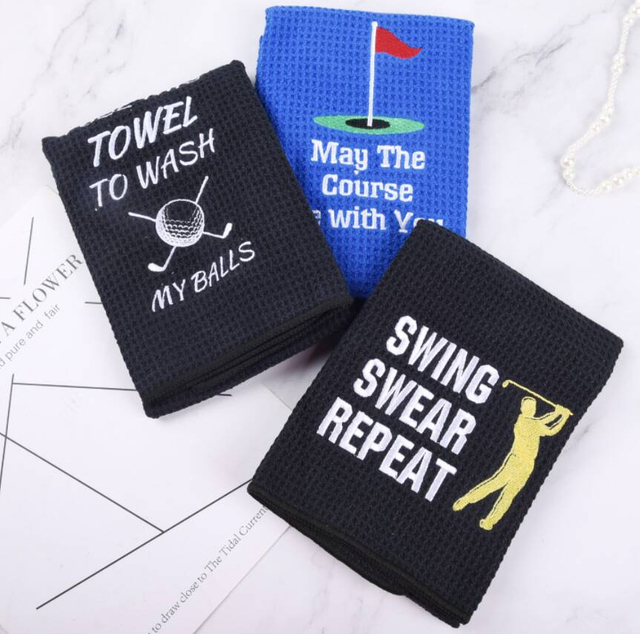 Custom Embroidered/ Printed Logo Golf Towel Promotion Gift