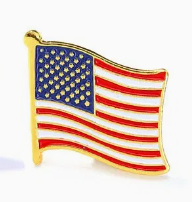 Gold Plated Pride Clothing Accessory American USA Flag Pin