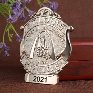 Custom Make 3D Zinc Alloy Badge for Police Department 